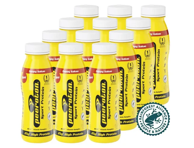 peeroton-sport-protein-happy-kakao-12x250g-flaschen image 1
