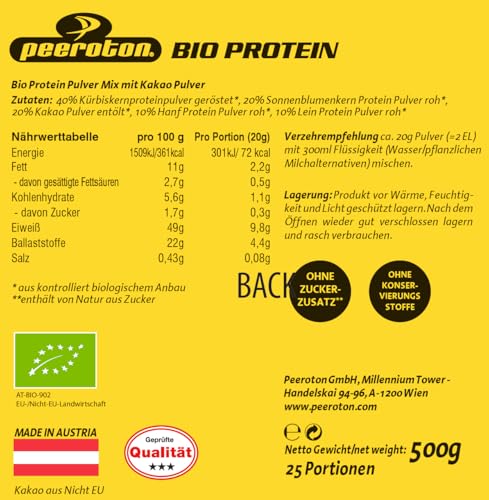 peeroton-bio-protein-kakao-veganes-proteinpulver-500g image 4