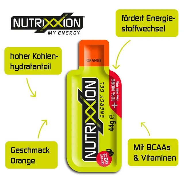 nutrixxion-energy-gel-bcaa-koffein-orange-5x44g-set image 1