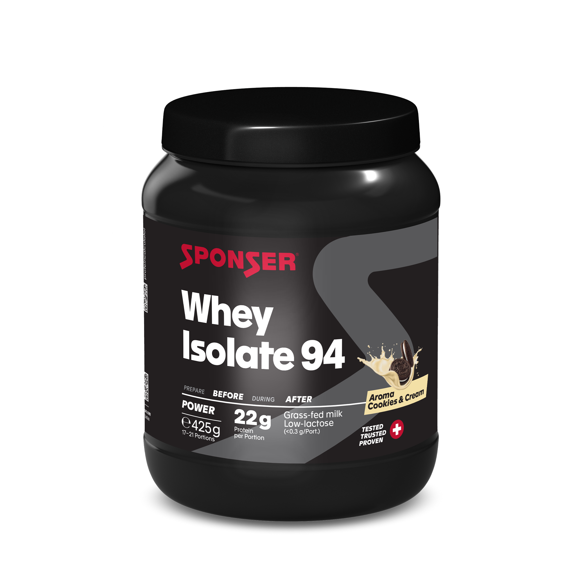 sponser-whey-isolate-94-cookies-cream-proteinpulver image 1