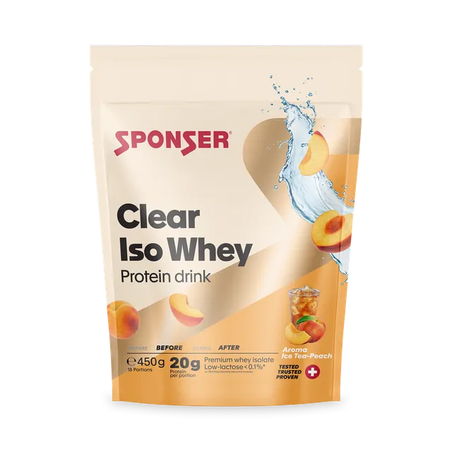 sponser-clear-iso-whey-ice-tea-peach-klarer-protein-shake image 1