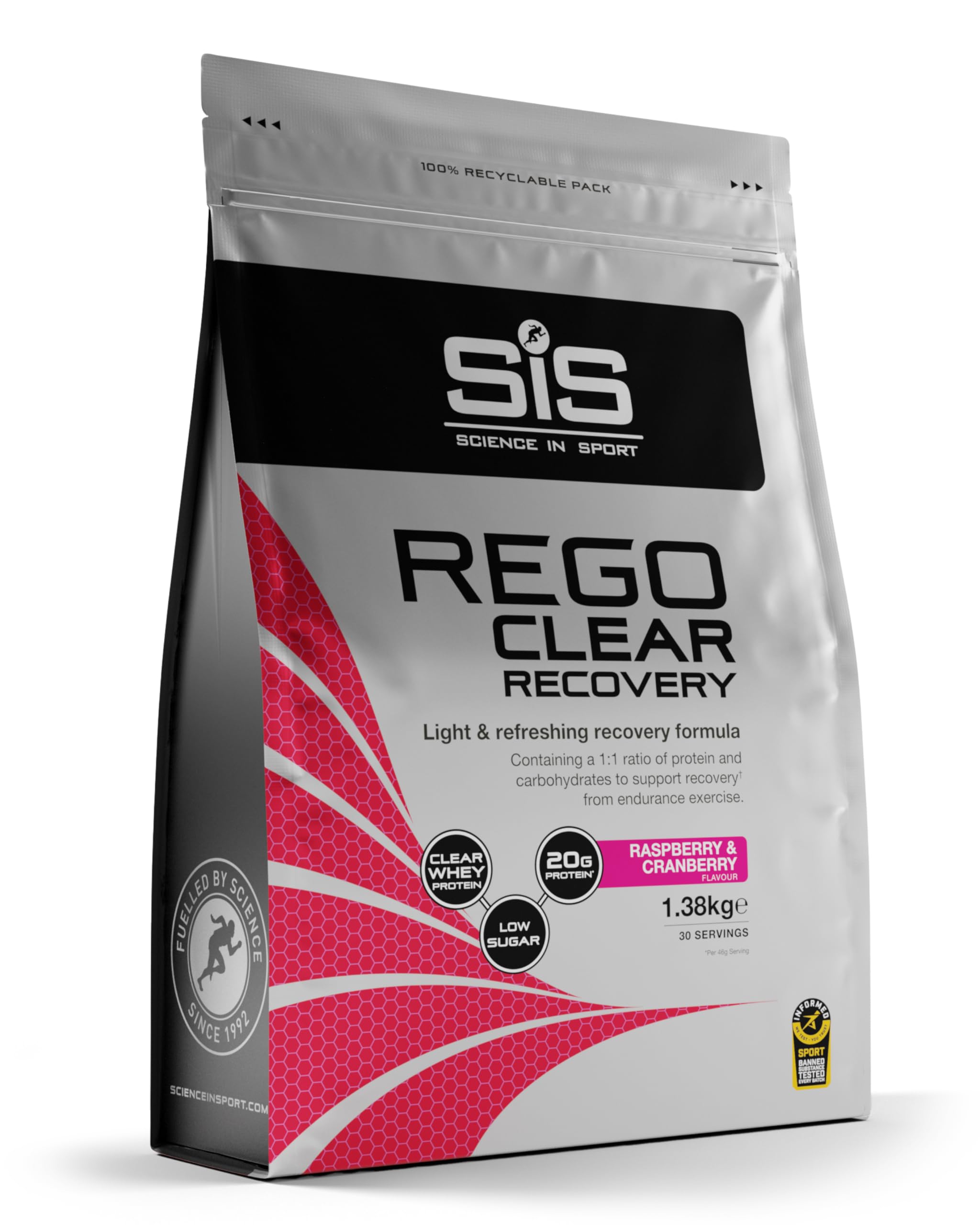 science-in-sport-rego-clear-recovery-pulver-460g-himbeere-cranberry image 8