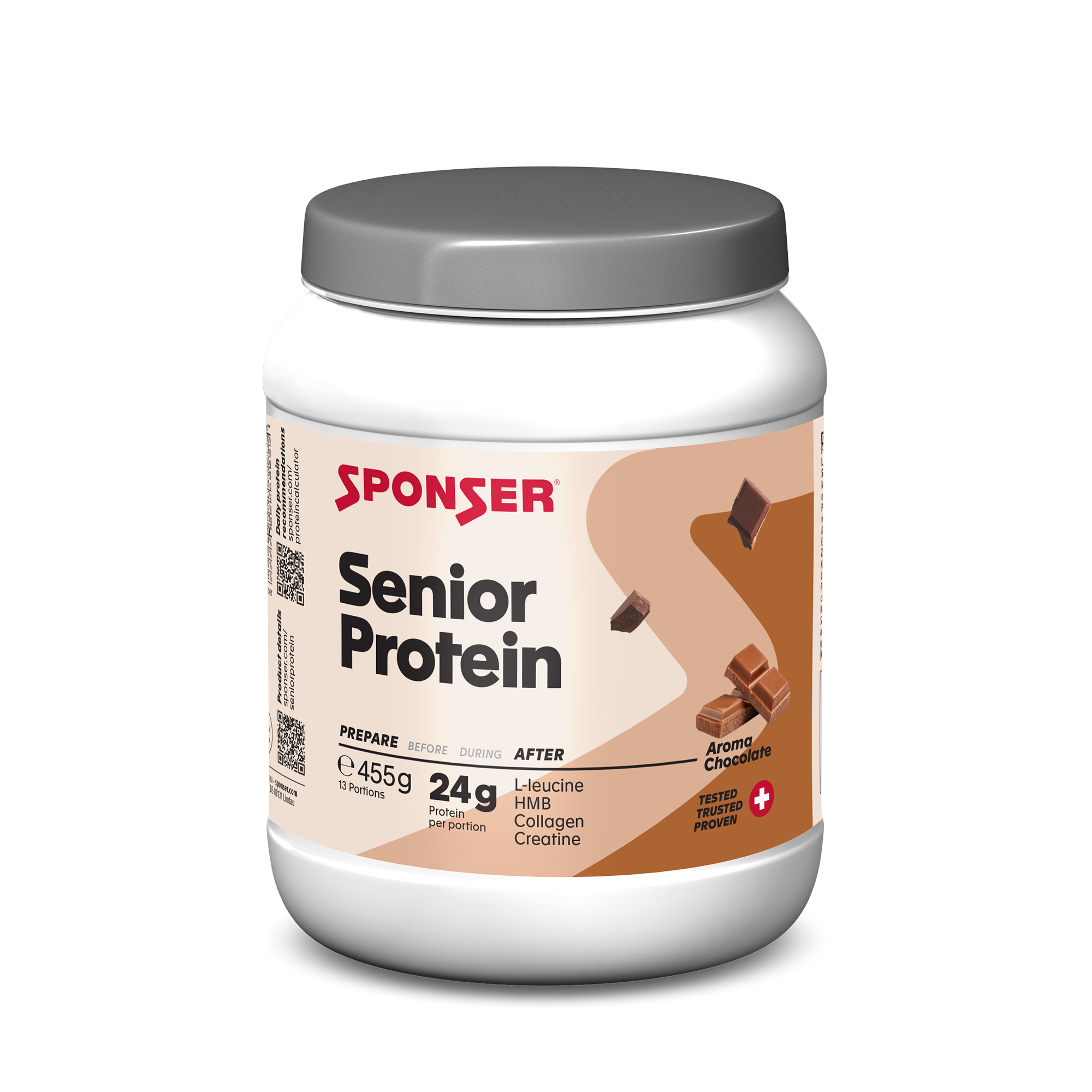 sponser-senior-protein-chocolate-protein-mit-leucin-hmb-und-kollagen image 1