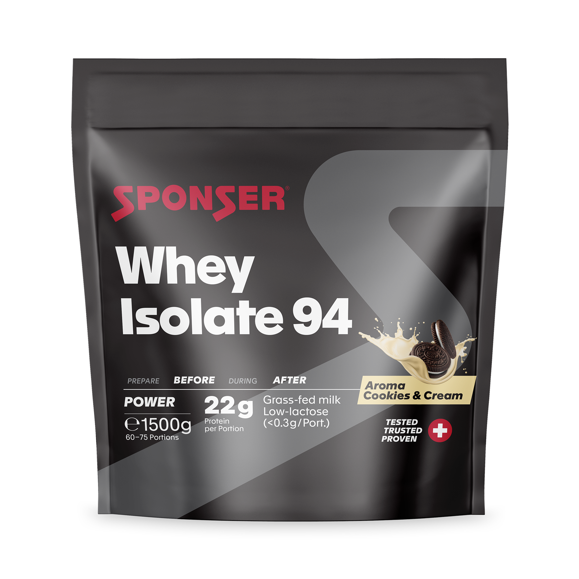 sponser-whey-isolate-94-cookies-cream-proteinpulver image 2