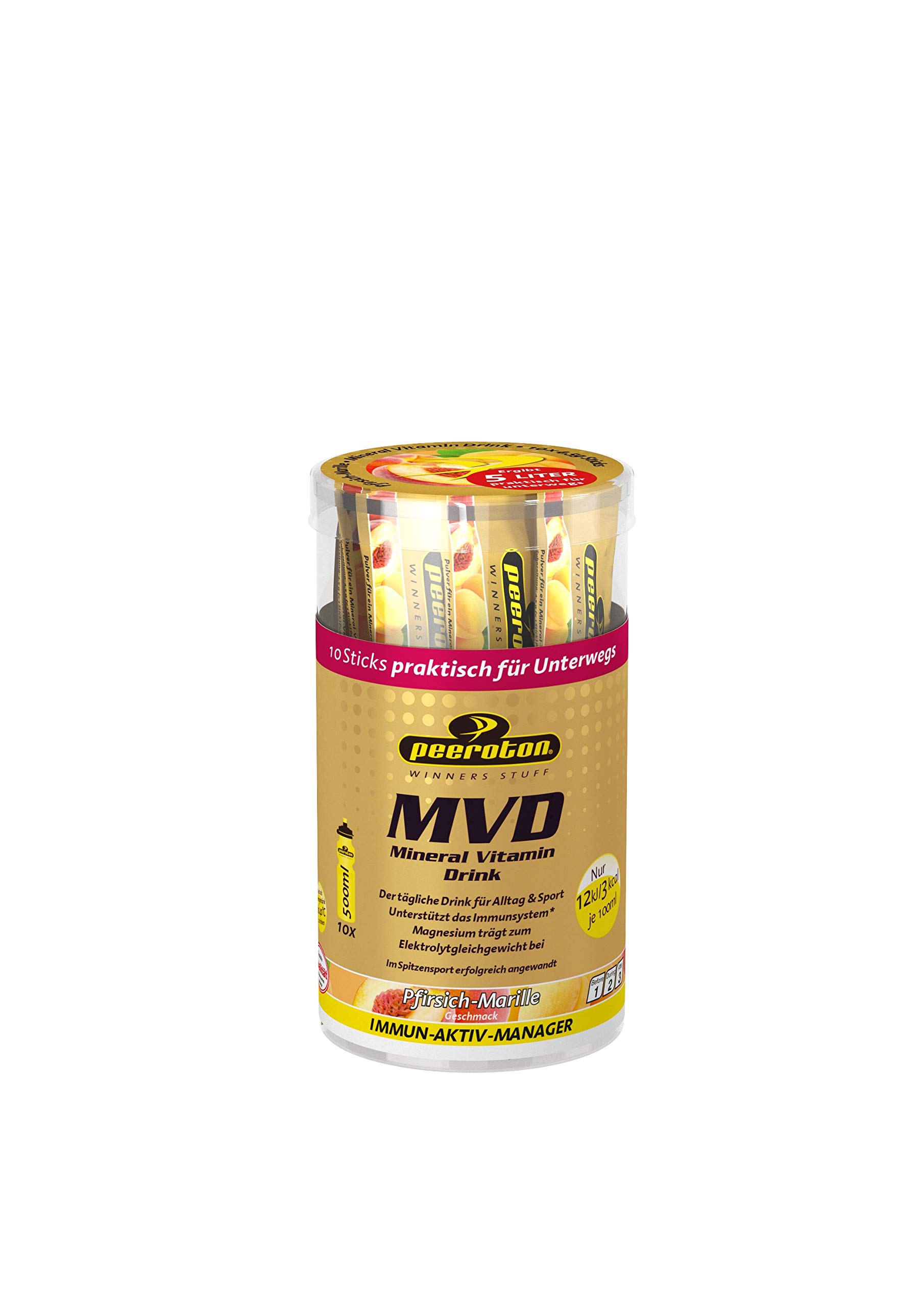 peeroton-mvd-mineral-vitamin-drink-pfirsich-marille-10-sticks-x-45-g image 1