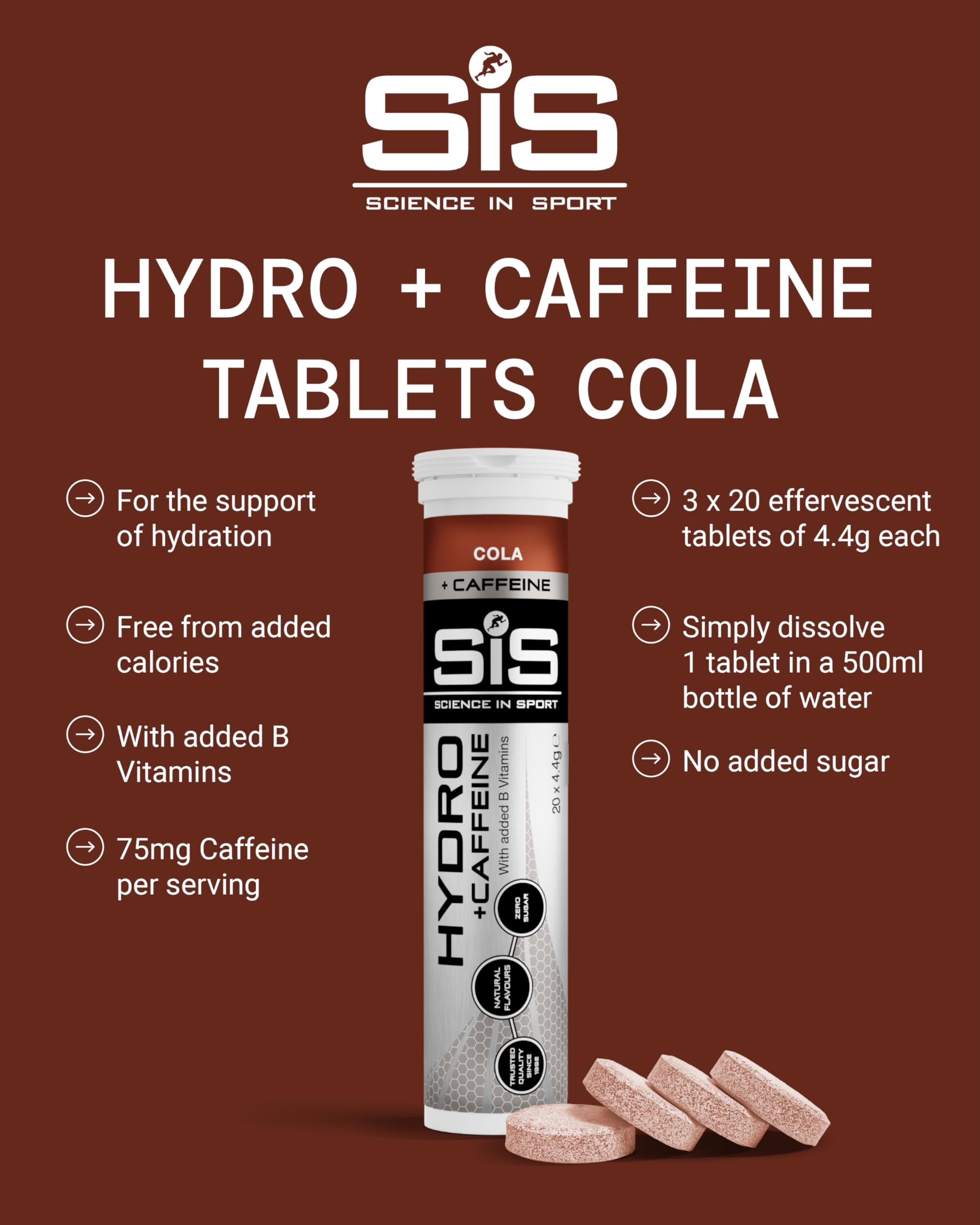 science-in-sport-hydro-koffein-brausetabletten-cola-3-x-20-tabletten image 2