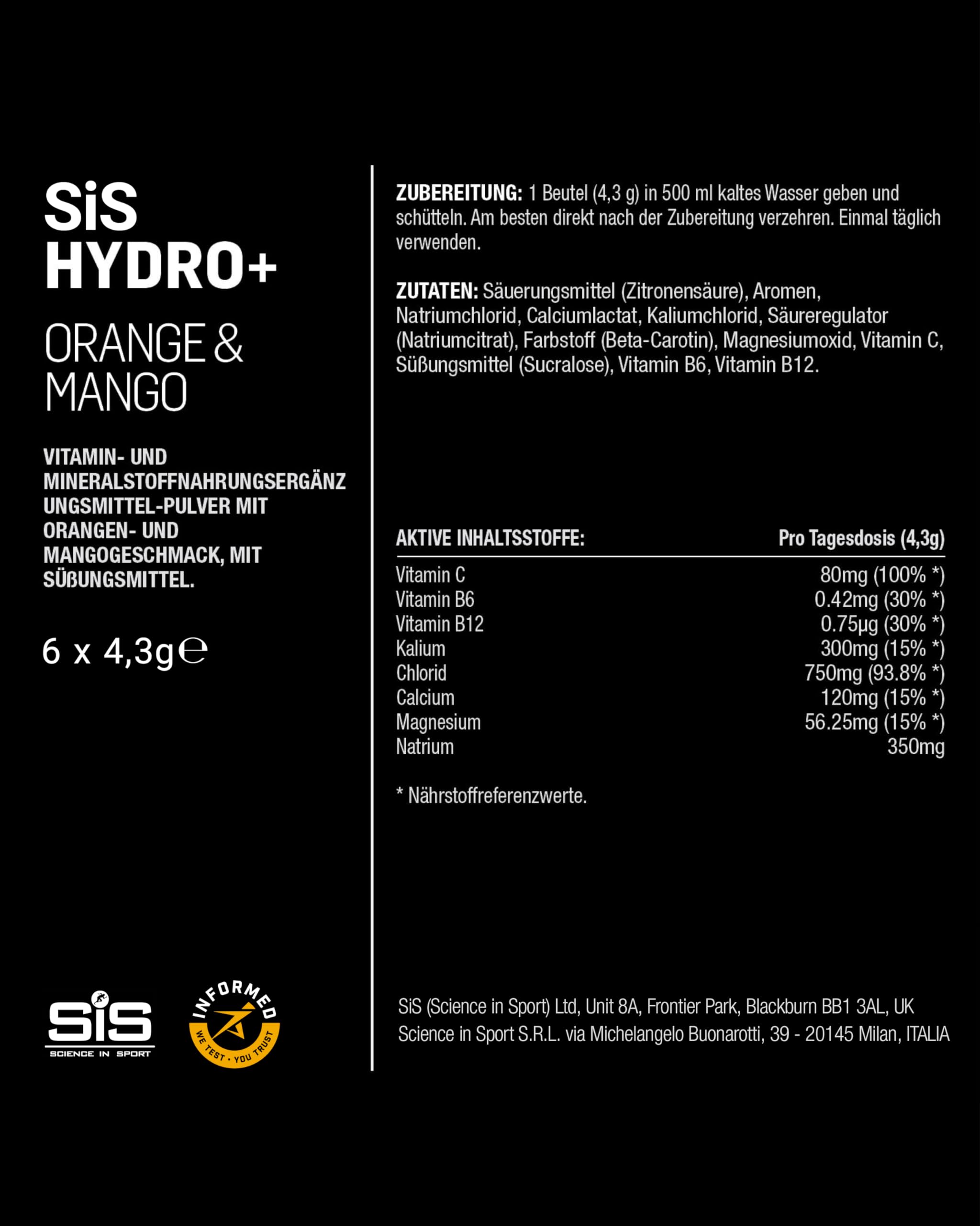 science-in-sport-hydro-elektrolyt-getr-nkepulver-orange-mango-6-beutel image 5
