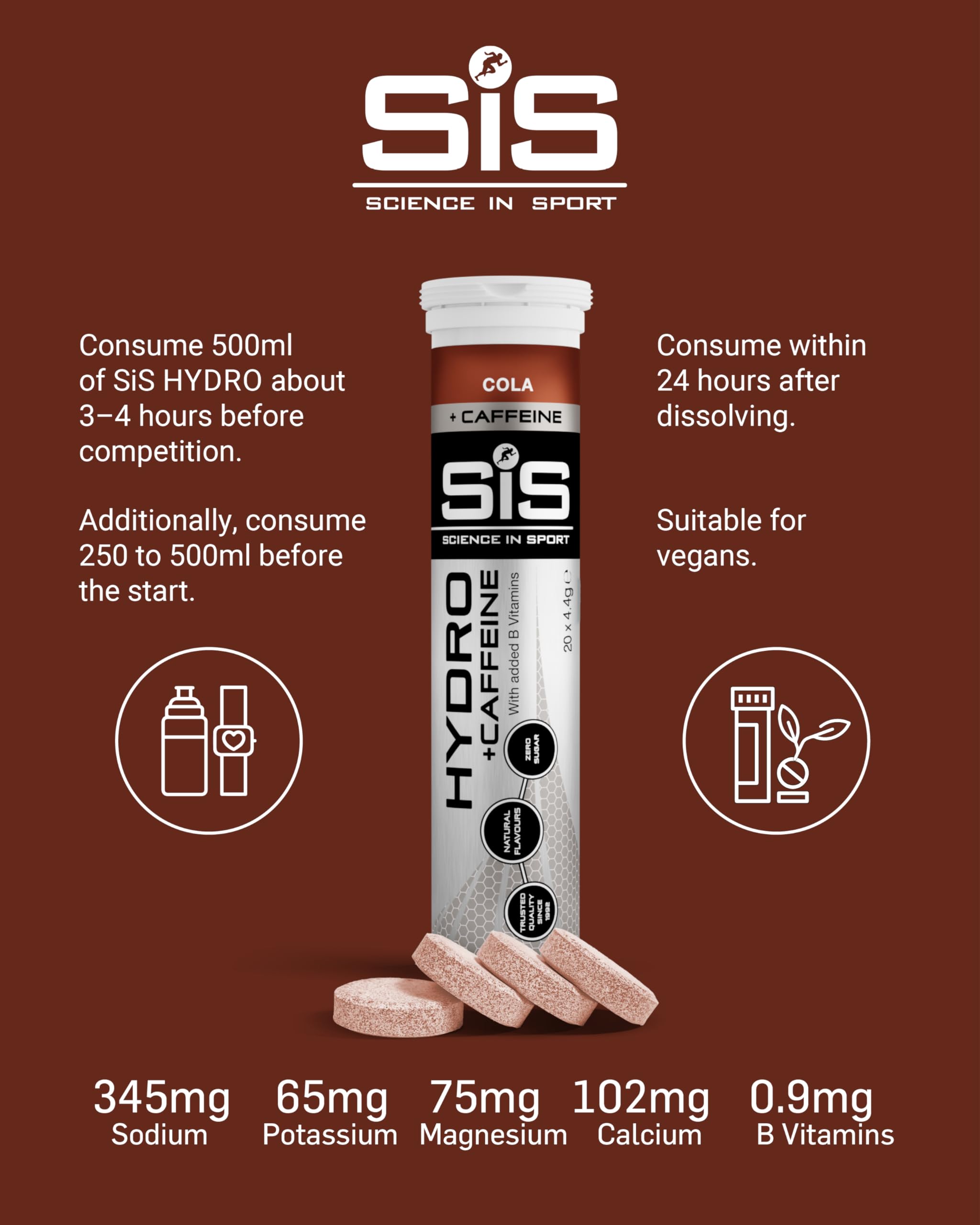 science-in-sport-hydro-koffein-brausetabletten-cola-3-x-20-tabletten image 4