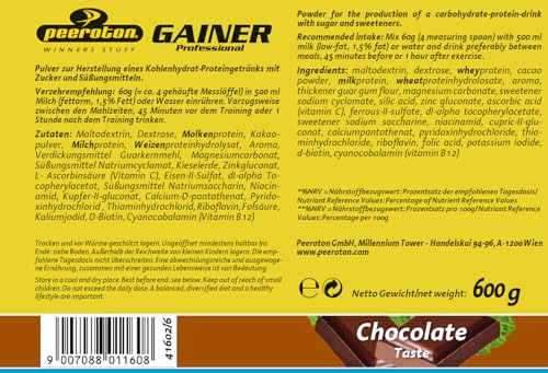 peeroton-gainer-shake-schoko-600g-protein-kohlenhydrat-drink image 6