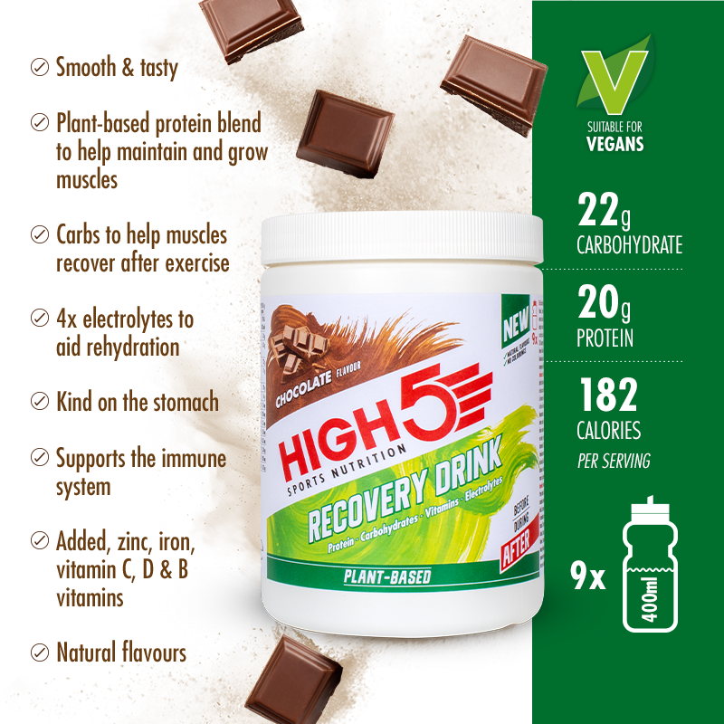 high5-plant-based-recovery-drink-450g-chocolate-recovery-drink image 2