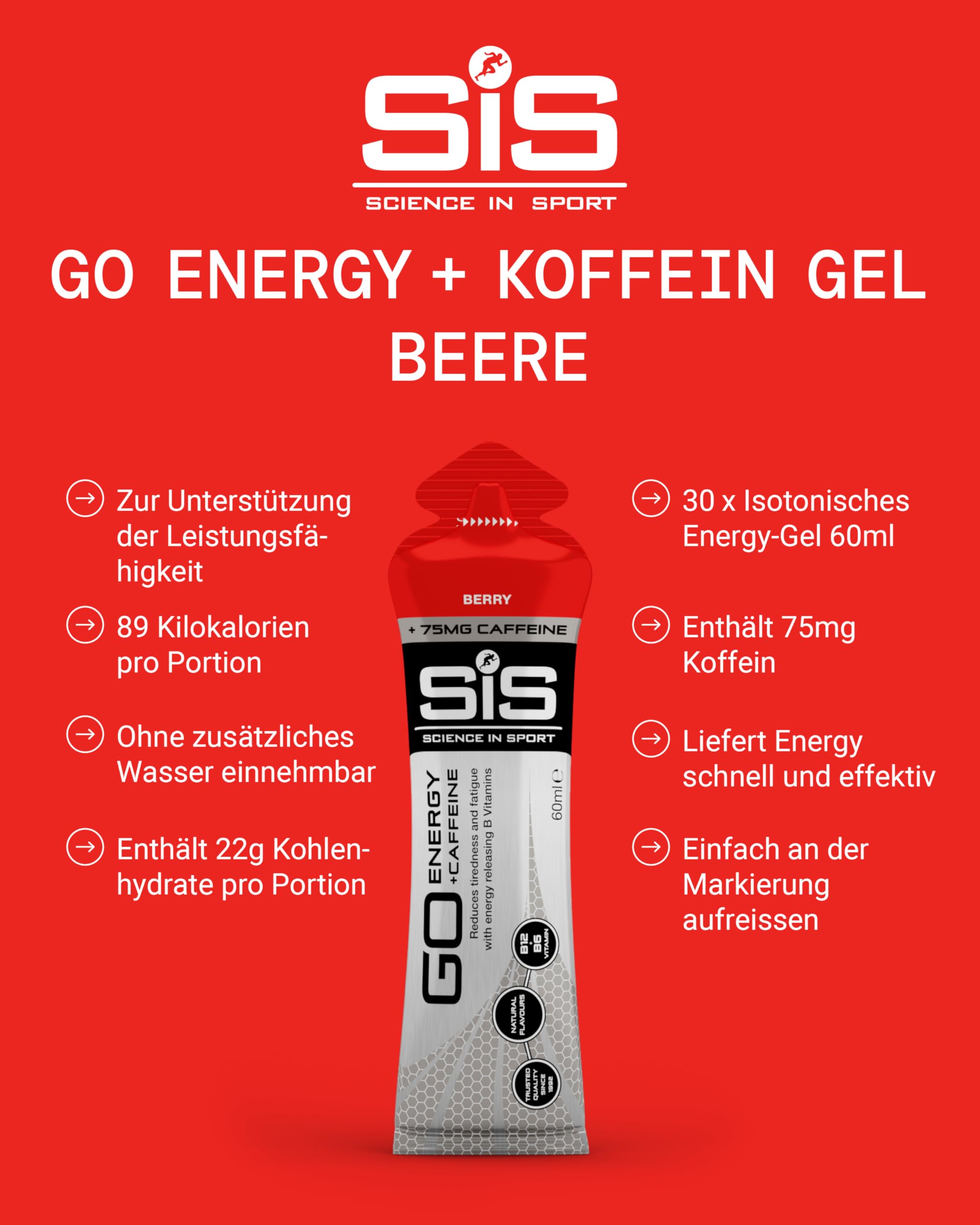 science-in-sport-go-energy-koffein-gel-beere-30-x-60-ml image 2