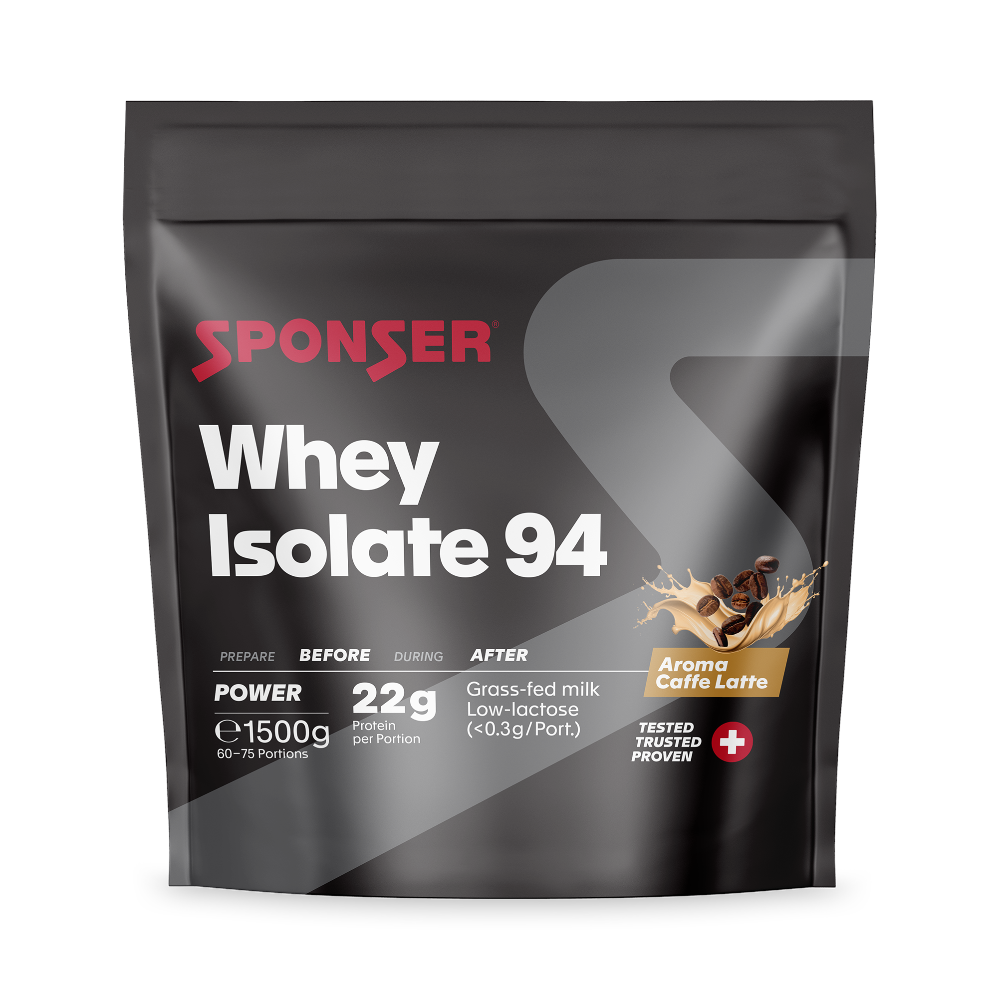 sponser-whey-isolate-94-proteinpulver-caffe-latte image 1