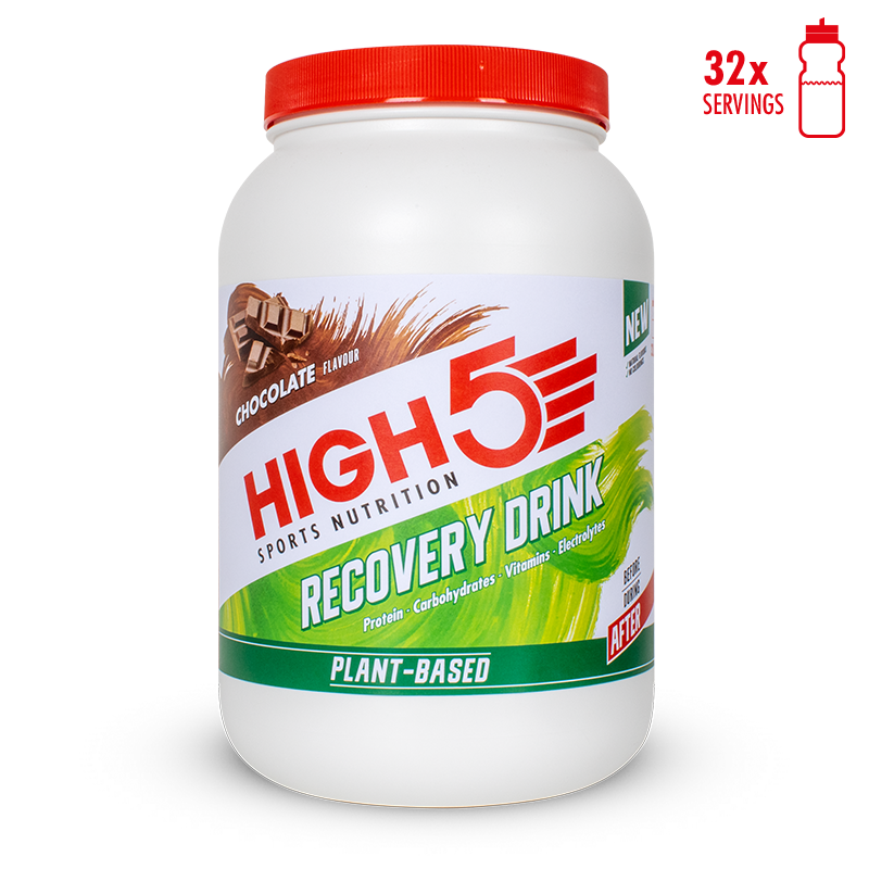 high5-plant-based-recovery-drink-1-6-kg-veganer-recovery-shake-chocolate image 1