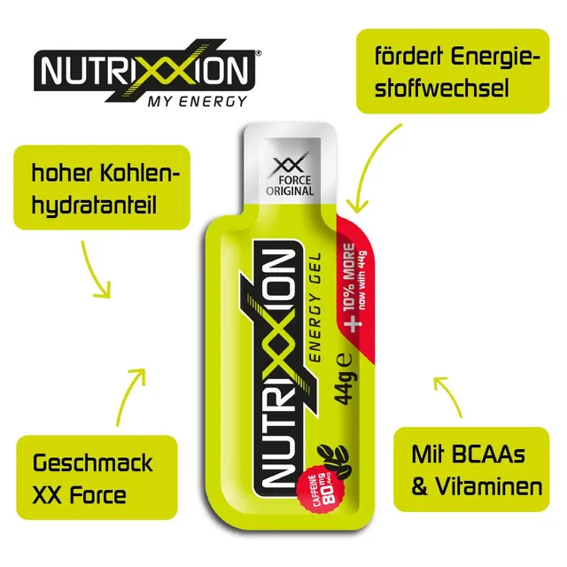 nutrixxion-energy-gel-koffein-original-5x44-g-high-carb-set-80-mg image 1
