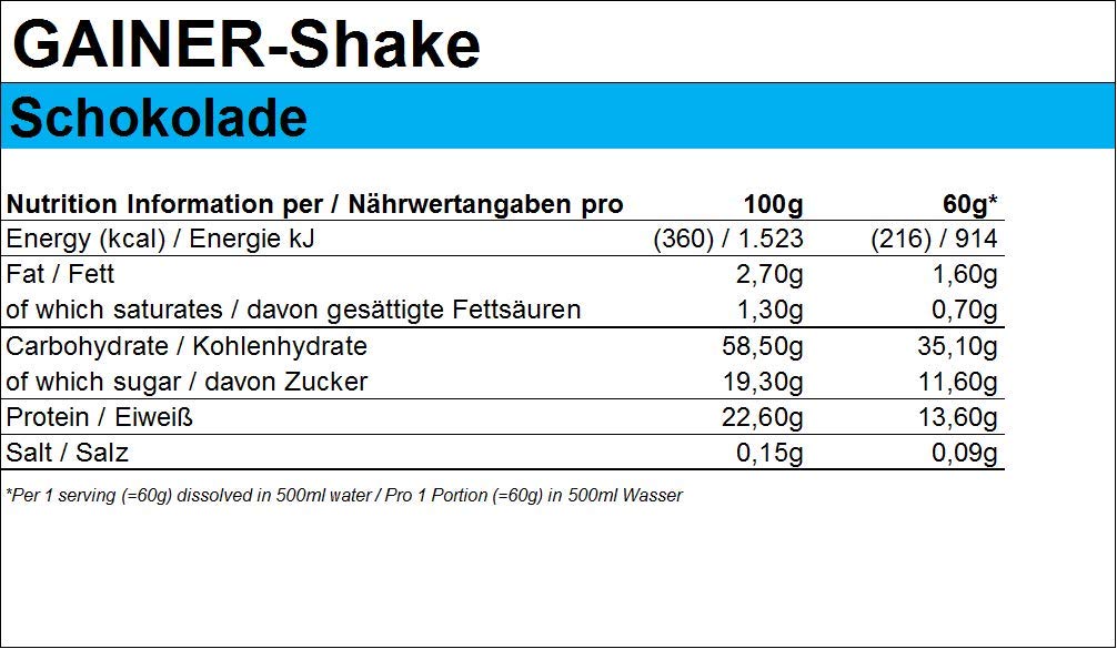 peeroton-gainer-shake-schoko-600g-protein-kohlenhydrat-drink image 3