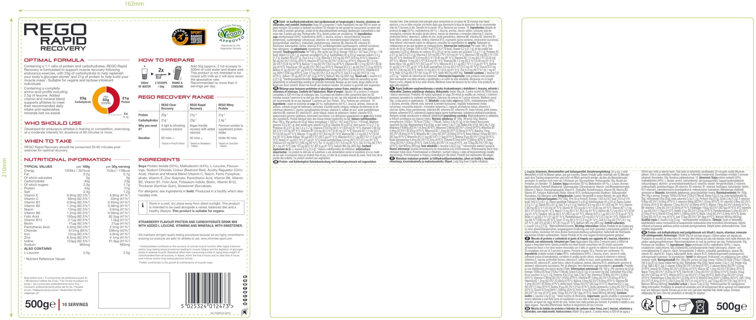 science-in-sport-rego-rapid-recovery-pulver-500g-erdbeere image 7