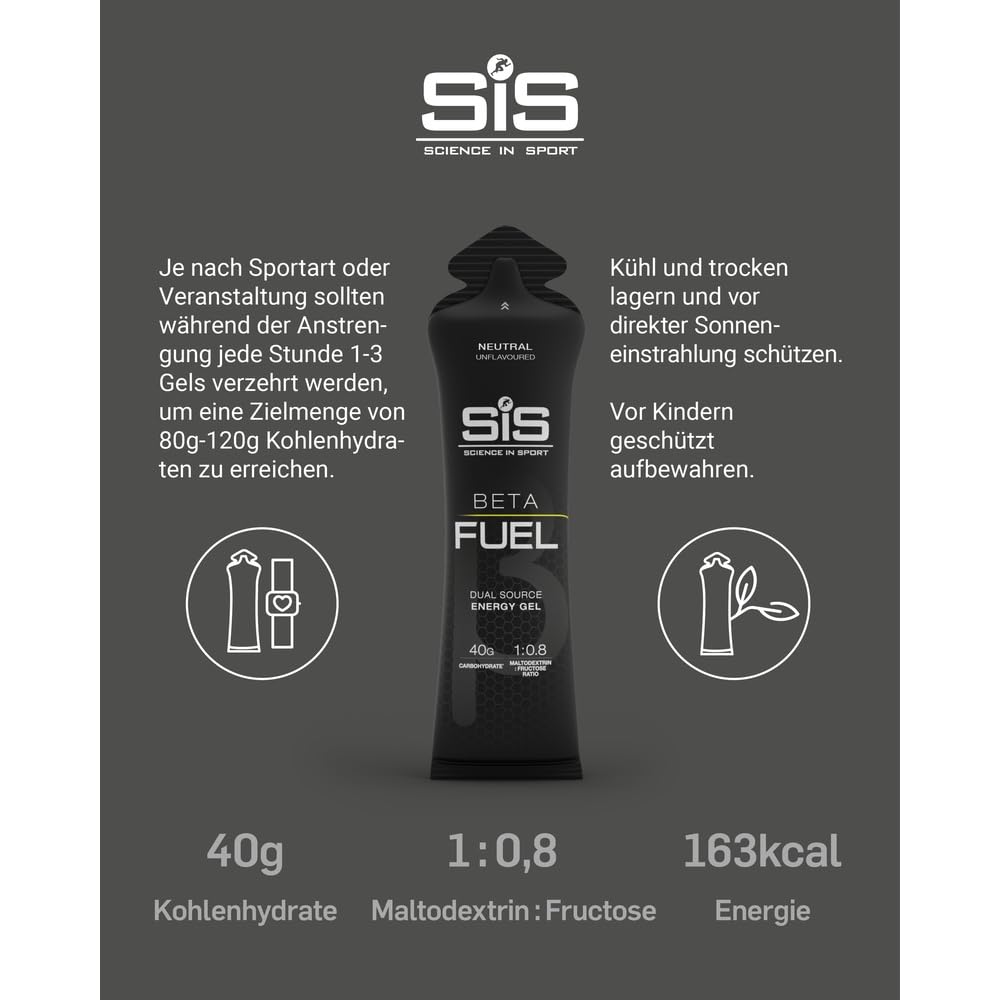 science-in-sport-beta-fuel-energy-gel-ohne-geschmack-6-x-60-ml image 3