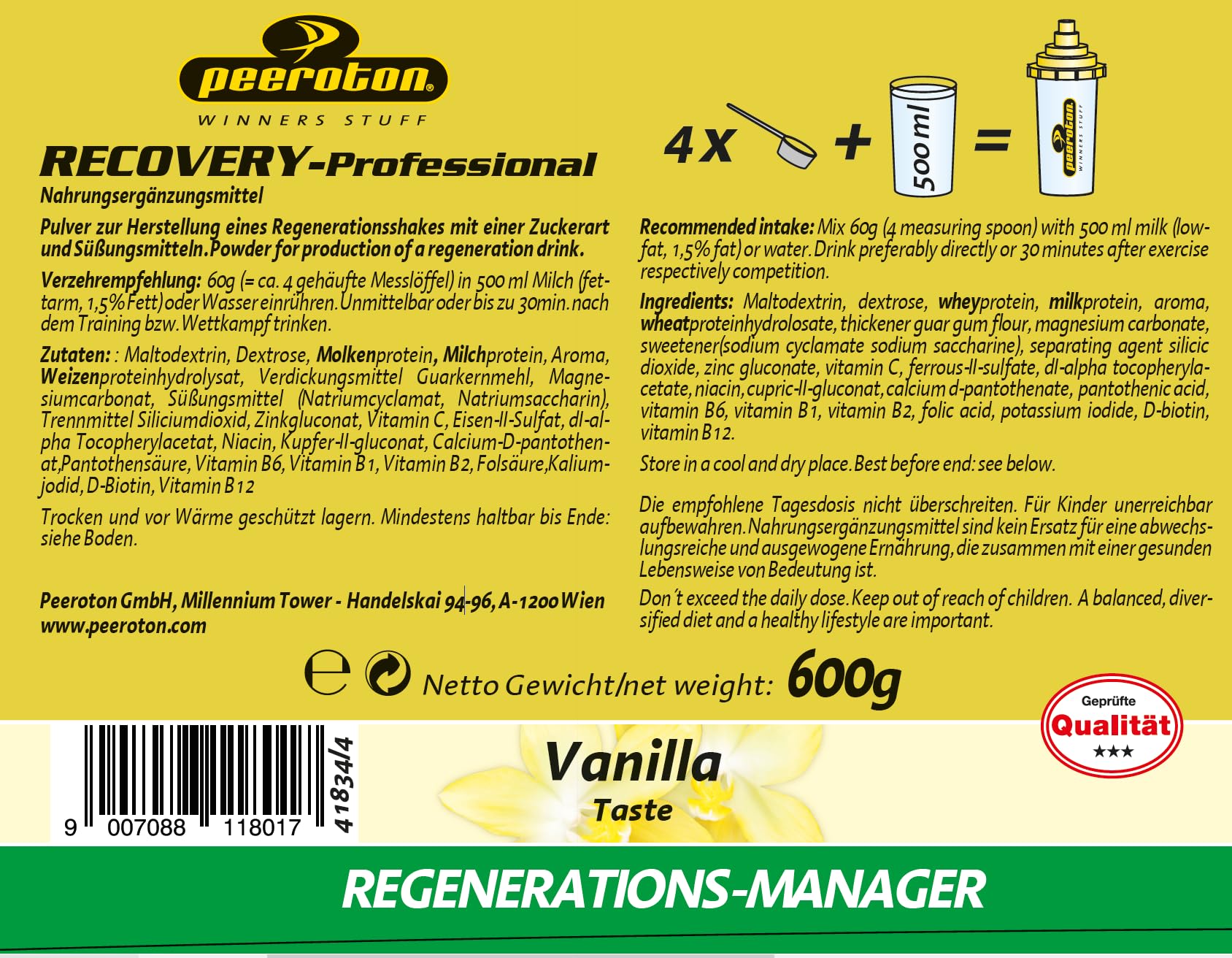 peeroton-recovery-shake-banane-540-g-protein-regenerationsshake image 2