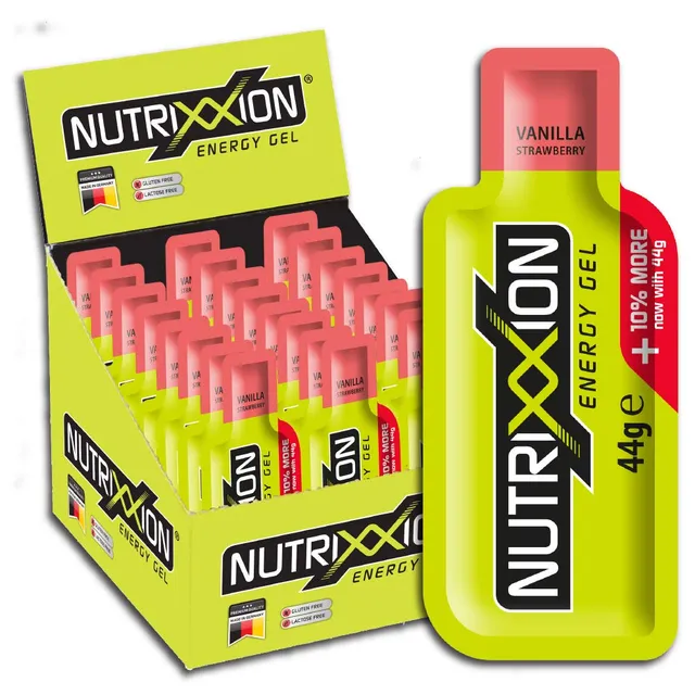 nutrixxion-energy-gel-24x44g-vanille-erdbeer-mit-bcaa-high-carb image 1
