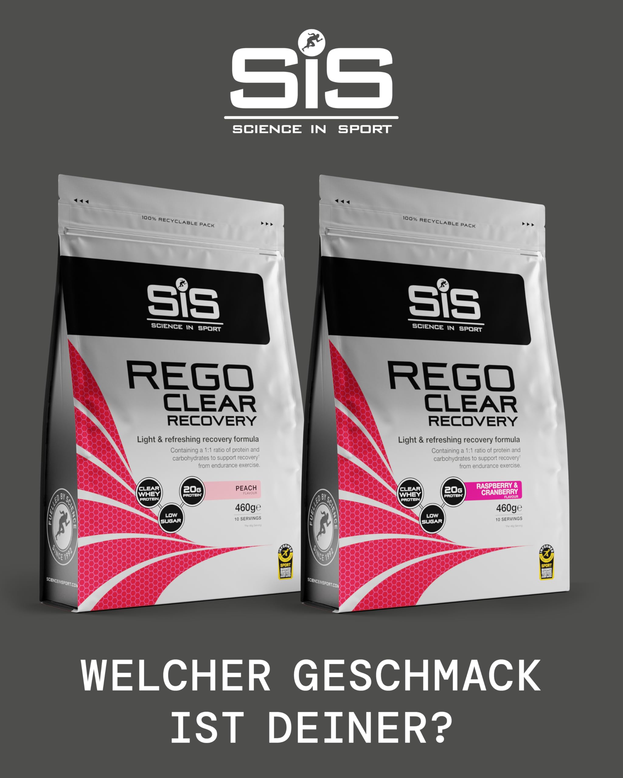 science-in-sport-rego-clear-recovery-pulver-460g-himbeere-cranberry image 6