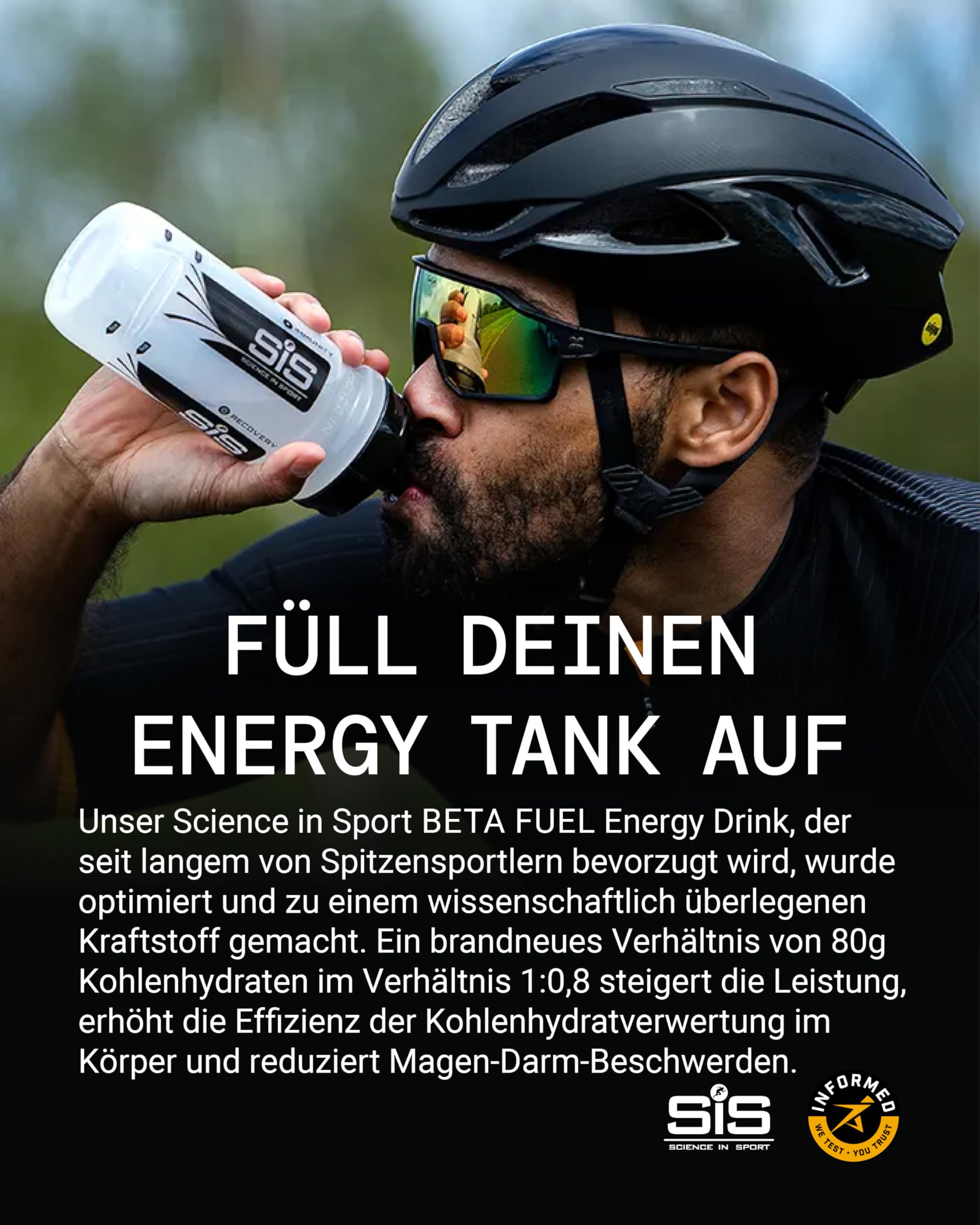 science-in-sport-beta-fuel-80-energy-drink-pulver-rote-beere-15-x-82-g image 3