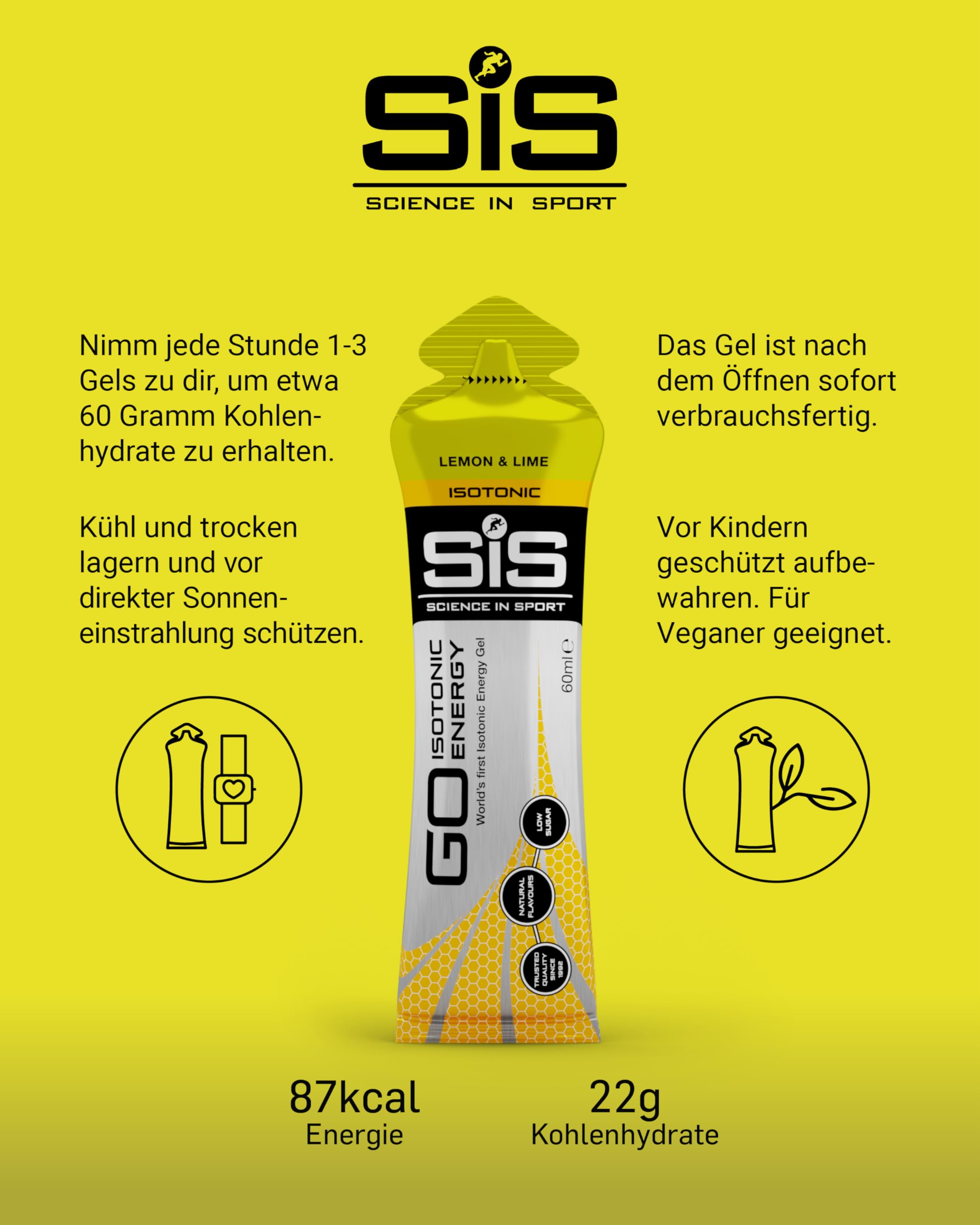 science-in-sport-go-isotonic-energy-gel-6x60ml-zitrone-limette-vegan image 4