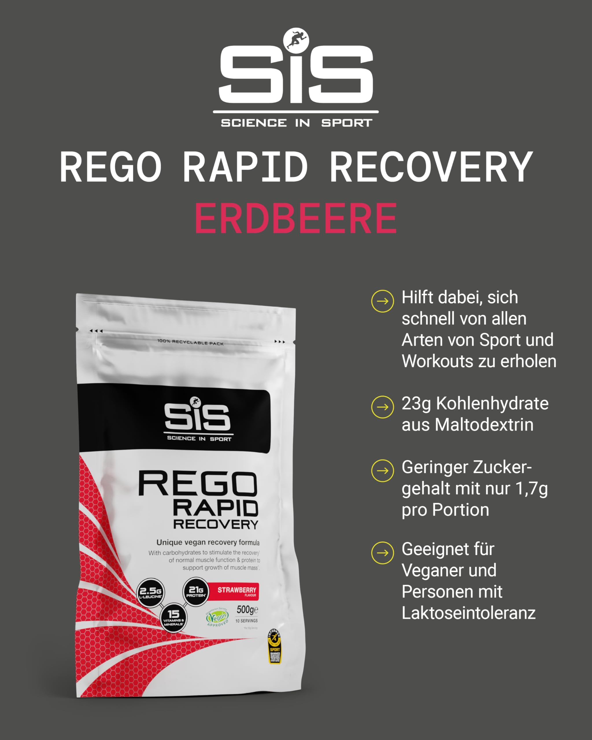 science-in-sport-rego-rapid-recovery-pulver-500g-erdbeere image 2