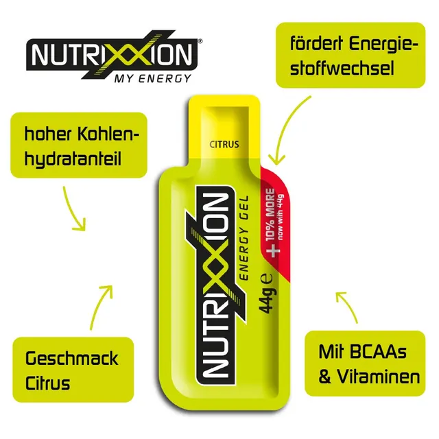nutrixxion-energy-gel-sport-bcaa-set-5x44g-citrus image 1